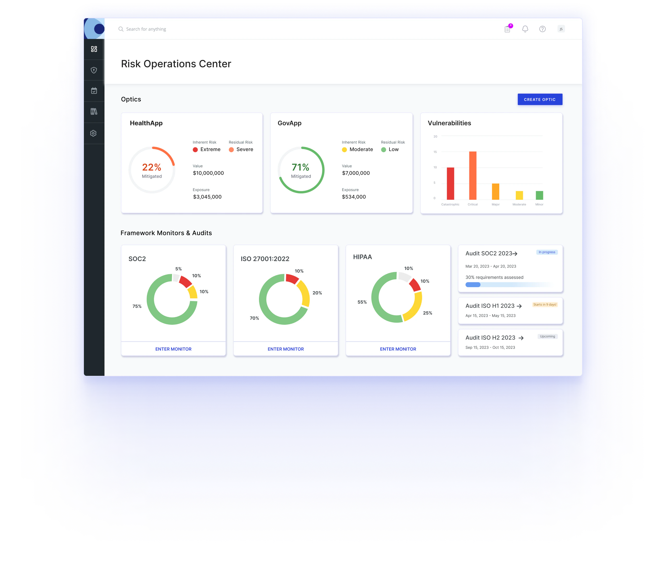 screenshot of RiskOptics ROAR